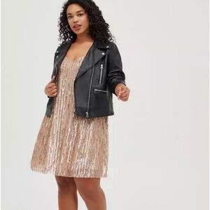Torrid Fringe Mini Dress - Gold Shimmer (2020 version)